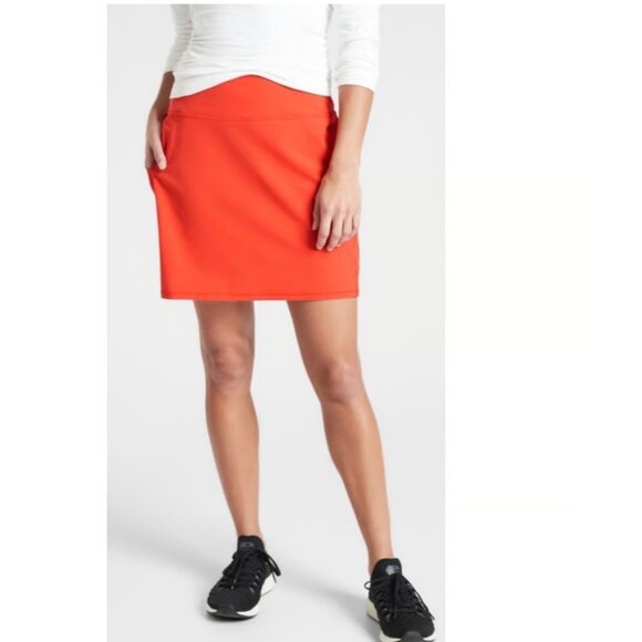 Athleta Action Dobby Skort Orange Athletic Golf Tennis Skirt 14.5" (M) NWOT! - Picture 2 of 13